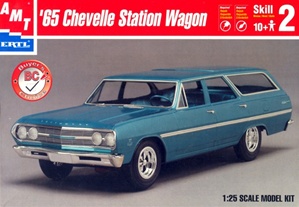 1965 Chevelle Station Wagon 4 'n 1 Stock, Custom, Drag, Crew Car (1/25) (fs)