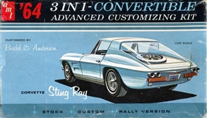 1964 Chevy Corvette Stingray Convertible Customizing Kit with Trailer (3 'n 1) Stock, Custom or Rally (1/25) See More Info