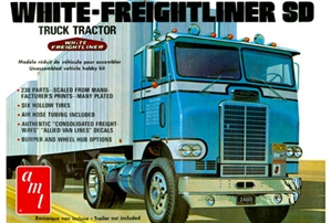 White Freightliner Single Drive Cabover (1/25) (fs)