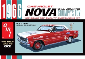 "Grumpy's Toy" Bill Jenkin¹s 1966 Chevy Nova (3 'n 1) Drag, Stock, Street (1/25) (fs)