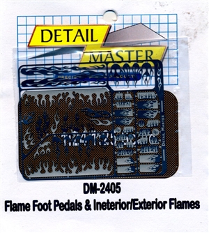 Detail Master Flame Foot Pedals & Interior/Exterior Flames for 1/24 & 1/25
