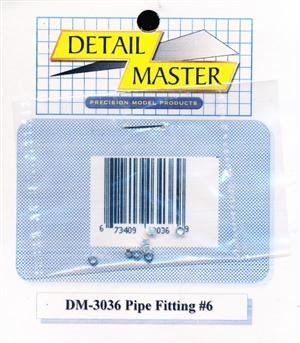 Detail Master Pipe Fitting #6 (8 pcs) (.082 ") for 1/24 & 1/25 & 1/16
