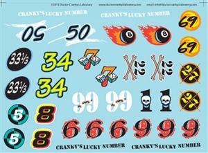Dr. Cranky's Lucky Number Decal Sheet 1/24-1/25