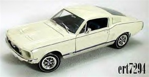 1967 Ford Mustang GT Fastback Wimbledon White(1/18) Rare Diecast  (fs)