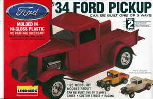 1934 Ford Custom Pickup (3 'n 1) (1/24) (fs)