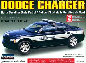 Dodge Charger Police Car - North Carolina Trooper - Unpainted w/8 light bars & authentic decals (1/24) (fs)