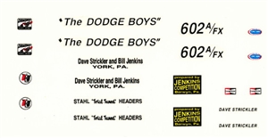 "The Dodge Boys" Dave Stricker and Bill Jenkins 1964 Dodge Super Stock  Decal (1/25)