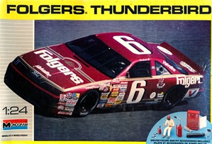 1990 Ford Thunderbird 'Folgers' # 6 Mark Martin with Driver Figure and Pit Accessories (1/24) (fs)