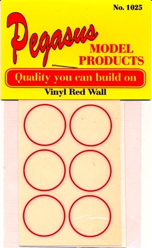 Thin Red Wall "Red Line" Dry Vinyl Transfers (2 Sheets - Set of 12) (1/24-1/25)<br><span style="color: rgb(255, 0, 0);">Back In Stock</span>