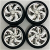 Cyclone Chrome Rims with Tires (Set of 4) 1/25