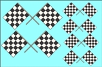 Checker Cross Flags Decal Sheet