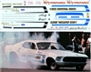 Mickey Thompson's White '69 Mustang FC, 69 Mustang Pro Stock, '64 T'bolt Decals (1/25)