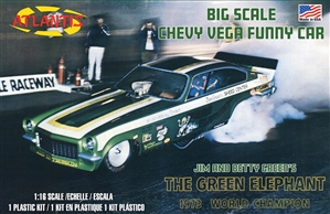 Jim and Betty Green's "The Green Elephant" Chevy Vega Funny Car (1/16) (fs)