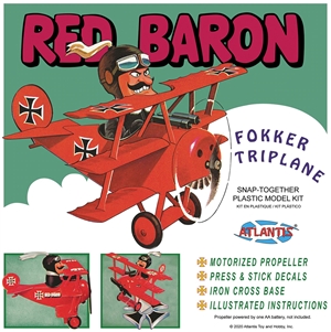 Red Baron Fokker Triplane with Motor (fs)