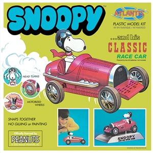 Snoopy and his Classic Race Car