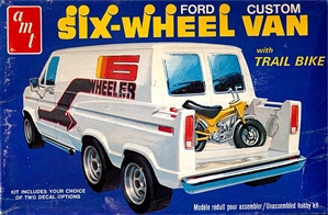 1977 Ford Custom Six-Wheel Van with Trail Bike (1/25) (fs) Mint