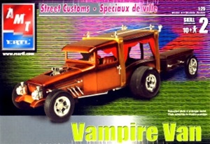 Vampire Van Hot Rod Hearse with Coffin Trailer  (1/25) (fs)