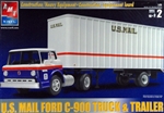 U.S. Mail Ford C-900 Tractor Trailer Set  (1/25) (fs)