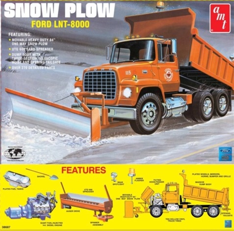 AMT Ford LNT-8000 Snow Plow 1/25 FI V8 Diesel Engine Motor Tractor Truck Parts 