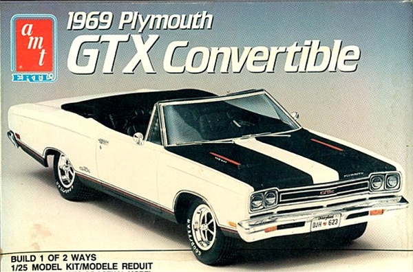 AMT 2002 Discontinué Amt 31231 1969 Plymouth GTX Convertible Buyers Choix 1/25 Neuf 