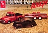 1939 Ford Sedan "Diamond in the Rough" with '53 Ford Pickup & Dual Axle trailer (1/25) (fs)