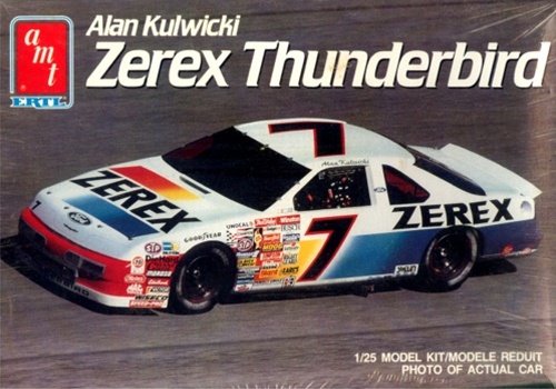 Vintage #7 Alan Kulwicki Zerex 1989 Ford Thunderbird NASCAR Monogram Decal 