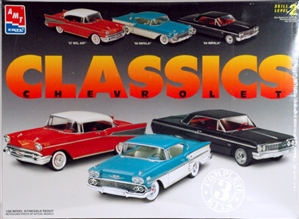 Chevrolet Classics Set 1957 Chevy Bel Air, 1958 Chevy Impala & 1964 Chevy Impala (1/25) (fs)