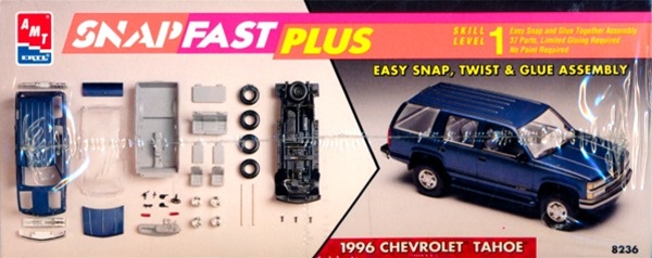 AMT Ertl 1996 Chevrolet Tahoe Snap Fast Plus 1/25 Scale Plastic Model Kit 8236 
