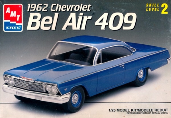 AMT ERTL 1962 Chevrolet Bel Air 409 1/25 Plastic Model Kit 8716 Level 2 for sale online 