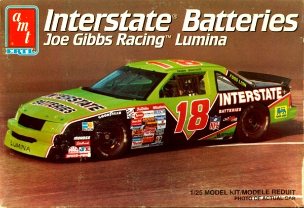 Interstate Batteries Joe Gibbs Racing Lumina 1/25 Scale Model Kit by AMT in 1992 for sale online 