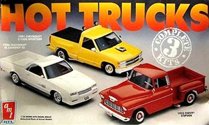 1986 Hot Trucks 86 El Camino SS, 90 Chevy Sportside, 55 Chevy Stepside (1/25) (fs)