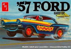 1957 Ford Hardtop (3'n 1) Stock, Custom or "Flashback" Dragster  (1/25) (fs) Damaged Box