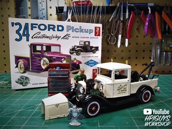 1934 Ford Pickup Truck Model Kit Lindberg 1/25 LOOK Build 1 in 3 Ways for sale online 