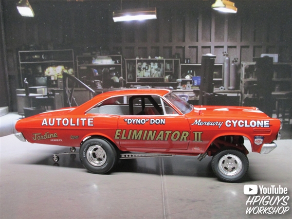 AMT 67 Mercury Cyclone Eliminator Mags w/Vinyl Tires GY/Racemaster Drag set 1/25 