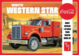 "Coca-Cola" White Western Star Semi Tractor (1/25) (fs) Damaged Box