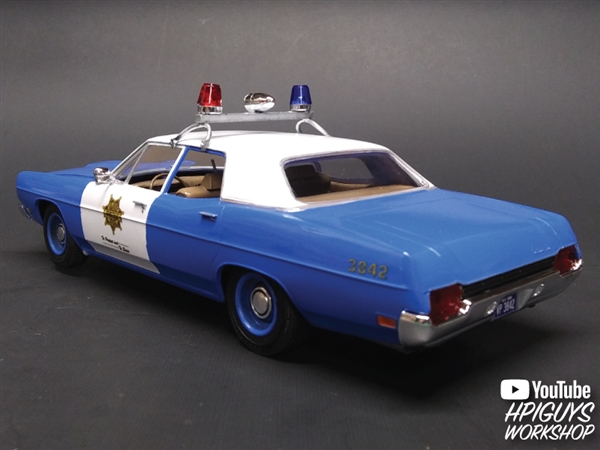 HOBBY HEAVEN POLICE CAR 007 kits 1/25 AMT 1970 FORD GALAXIE LTD GAUGE FACES 