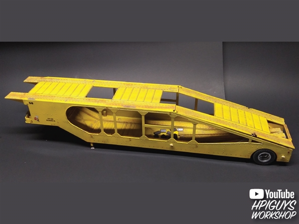 AMT 1193 5-Car Haulaway Transport Trailer plastic model kit 1/25 