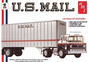 Ford C600 US Mail Truck with USPS Trailer