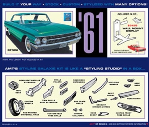 1961 FORD GALAXIE GAUGE FACES for 1/25 scale AMT STYLINE KITS 