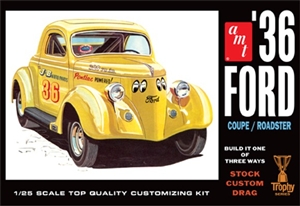 1936 Ford "Three Window" Coupe/Roaster "Trophy Series" (3 'n 1)  Stock, Custom, Drag with optional Chopped Top (1/25) (fs)