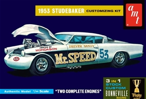 1953 Studebaker Starliner "Mr. Speed" (3 'n 1) Stock, Custom, or Bonneville Racer (1/25) Damaged Box