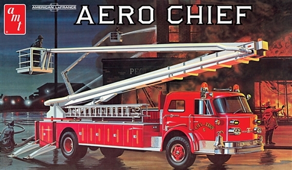 AMT 31639 AERO CHIEF LADDER FIRE TRUCK KIT AMERICAN LaFRANCE 1/25 McM FS 