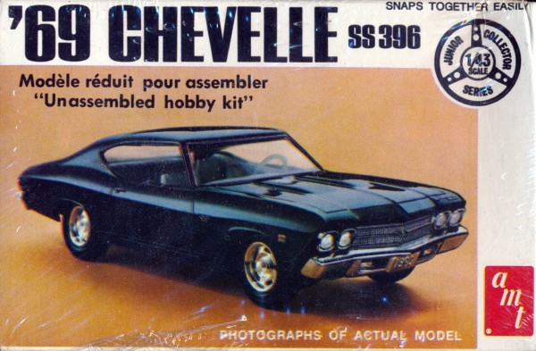 Vintage AMT 69 Chevelle SS 396 Snap Together Model Kit 1/43 Scale FACTORY SEALED 