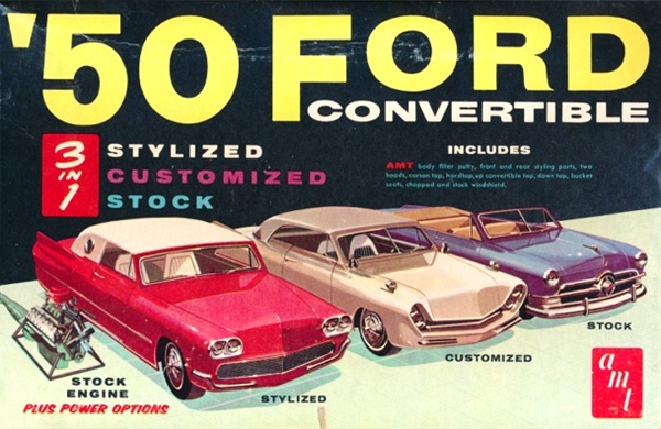 AMT 1:25 #38451 '50 Ford Convertible Nostalgic Series   Mfg Sealed  New 