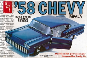 1958 Chevy Impala (3 'n 1) Stock, Custom or drag (1/25) (fs) (1966 Issue) MINT