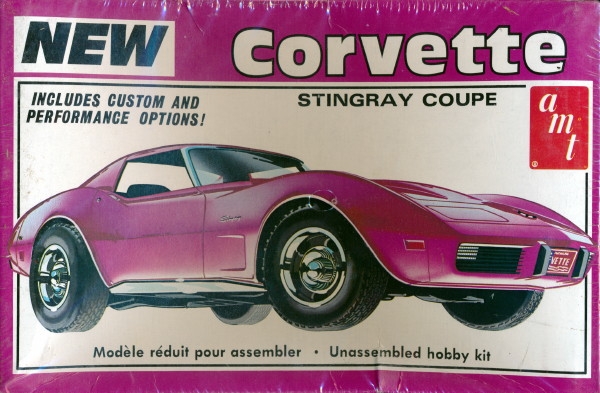 AMT ERTL 1:25 Corvette Sting Ray III Concept Car Built Model #8408 