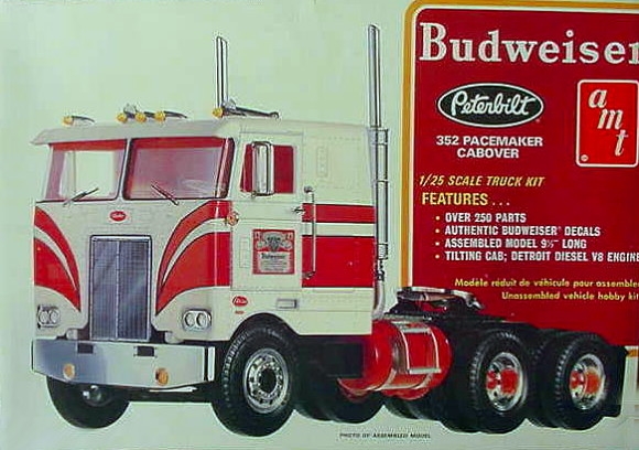 Peterbilt 352 Pacemaker Cabover 1/25 cab sun visor big rig semi truck tractor