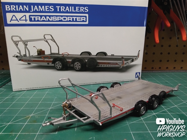 Aoshima 1/24Scale Brian James Trailers A4 Transporter Plastic Model Kit 