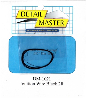 Detail Master Black Ignition Wire (.012") 2 ft for 1/24 & 1/25
