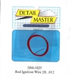 Detail Master Red Ignition Wire (.012") 2 ft for 1/24 & 1/25